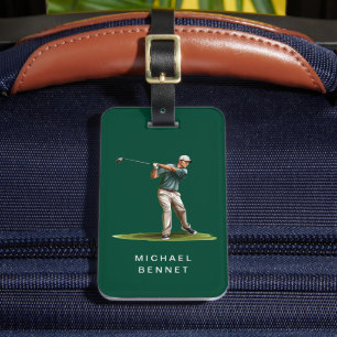 Moderner grüner Golfsport Gepäckanhänger