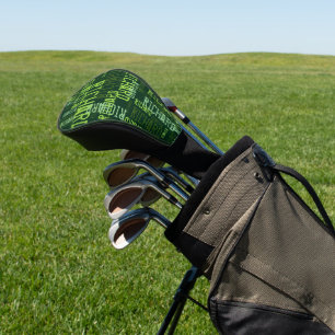 Moderner grüner Name, Typografie Golf Headcover