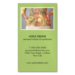 Moderner grüner persönlicher Trainer und Magnetische Visitenkarte