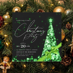MODERNER grüner Weihnachtsbaum-Bogen für die Weihn Einladung