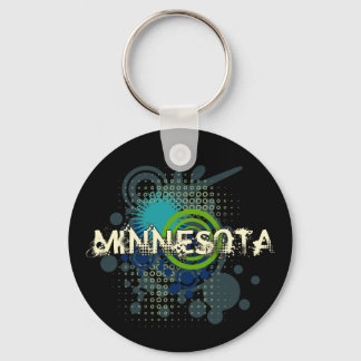 Moderner Grunge Halftone Minnesota Schlüsselanhäng Schlüsselanhänger