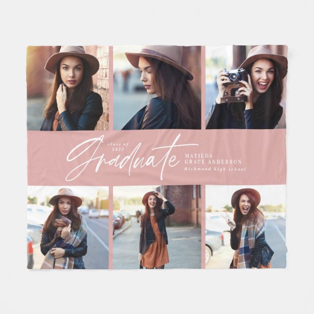 Moderner, gürtelrosa Skript-Abschluss mit mehreren Fleecedecke (Vorderseite (Horizontal))