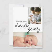 Moderner guter Start ins Neujahrs-Baby-Foto