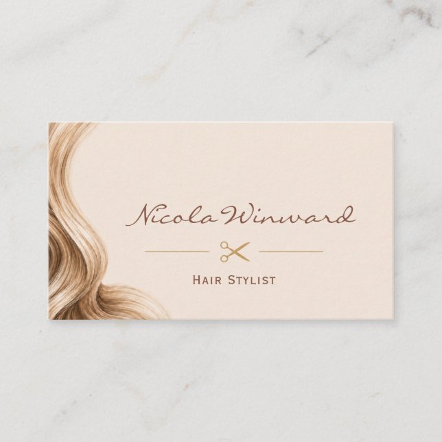 Moderner Haar-Stylist  Visitenkarte (Vorderseite)