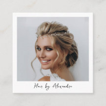 Moderner Haarstylist-Foto Elegantes Skript