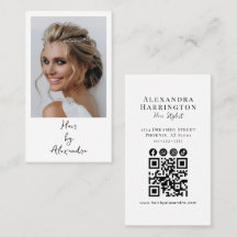 Moderner Haarstylist-Foto Elegantes Skript