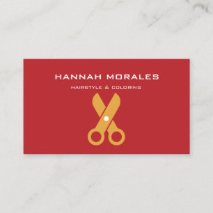 Moderner Haarstylist Gold Schere Visitenkarte