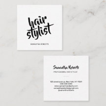 Moderner Haarstylist minimale Schrift weiß und sch