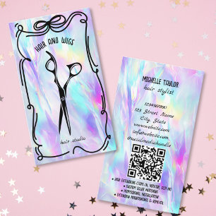 Moderner Haarstylist Whimsical Handgezeichnete Doo Visitenkarte