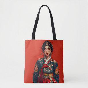 Moderner Hanbok-Porträt-Tote-Bag