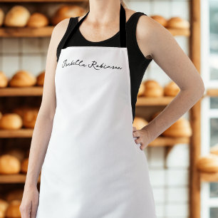 Moderner handgeschriebener, stilvoller Name des Mi Schürze