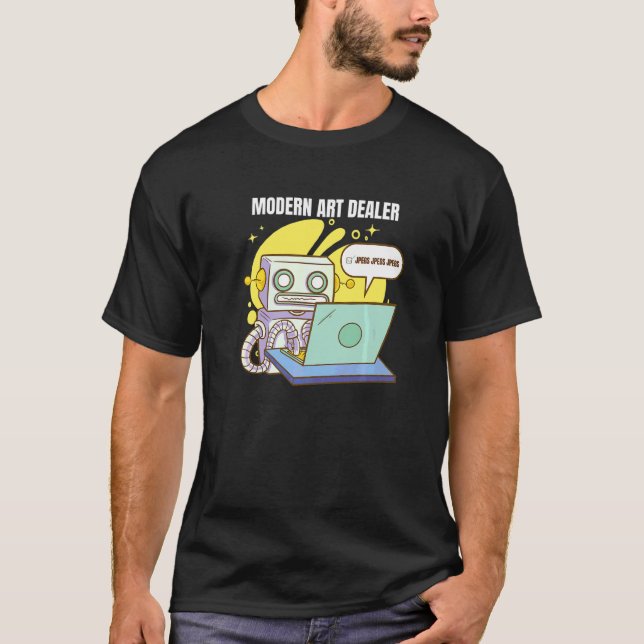 Moderner Händler Nft Nfts Roboter Jpeg T-Shirt (Vorderseite)