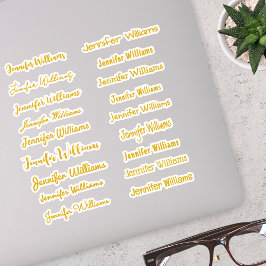 Moderner Handschriftname (18 Stile) - Gold Aufkleber