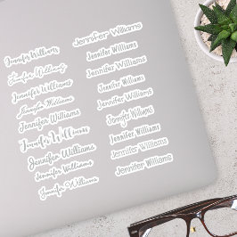Moderner Handschriftname (18 Stile) - Silber Aufkleber