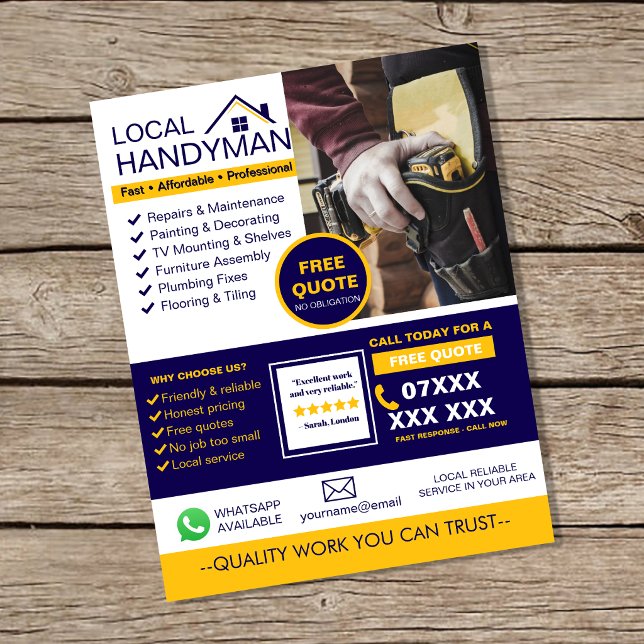 Moderner Handwerker-Service-Flyer Flyer (Von Creator hochgeladen)