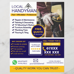 Moderner Handwerker-Service-Flyer Flyer