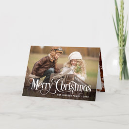 Moderner Happy Holidays 2 FOTO Weihnachten Karte