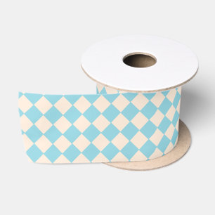 Moderner Harlequin Diamantblau Satinband