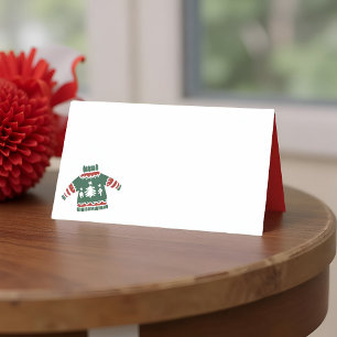 Moderner, hässlicher Weihnachtssüßer Feiertage Platzkarte