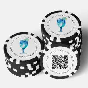 Moderner Hawaiischer QR Corporate Event Drink Guts Pokerchips