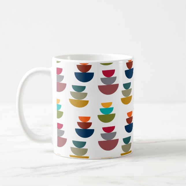 Moderner heller Minimalismus der Mitte des Jahrhun Kaffeetasse (Links)