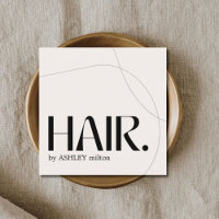 Moderner, heller Pastell Beige Abstrakter Friseur