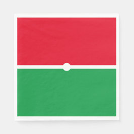 Moderner, heller roter Kelly-grüner Farbblock Serviette