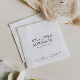 Moderner Herr und Frau Elegant Wedding Napkin Serviette