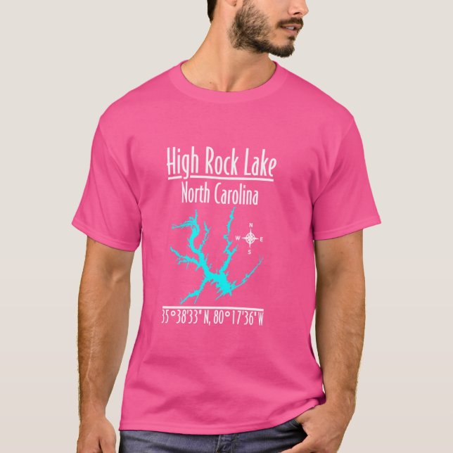 Moderner High Rock Lake - North Carolina T-Shirt (Vorderseite)
