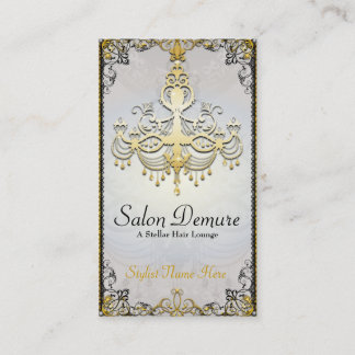 Moderner hoch entwickelter Golddesigner-Salon Terminkarte