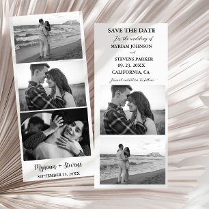 Moderner Hochzeits-Fotobooth-Streifenrahmen  Save The Date