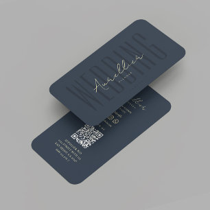 Moderner Hochzeitsplaner Beruflich Blue Visitenkarte