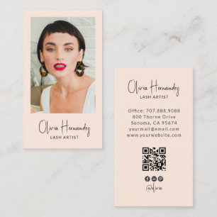 Moderner Hochzeitsplaner Foto QR Code Visitenkarte