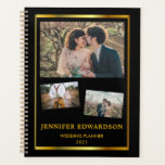 Moderner Hochzeitsplaner für Schwarzes Foto Planer<br><div class="desc">Erstellen Sie Ihre eigene stilvolle Schwarz-Gold Foto Collage, beruflich 2021 Planner.
Fügen Sie Ihre eigenen Fotos und Texte hinzu und erstellen Sie einen sehr persönlichen und einzigartigen Planer.</div>