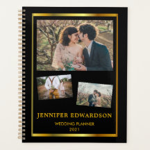 Moderner Hochzeitsplaner für Schwarzes Foto