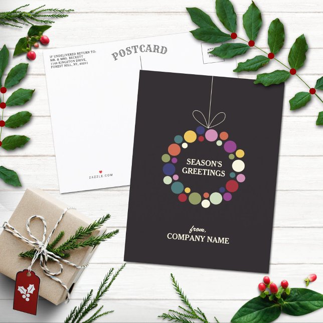 Moderner Holiday Wreath Corporate Weihnachten (Von Creator hochgeladen)