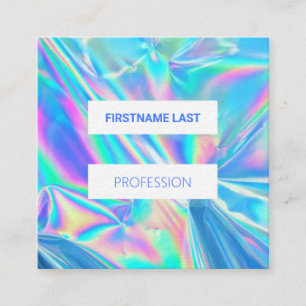 Moderner holografischer Makeup-Künstler Pastel Re Quadratische Visitenkarte