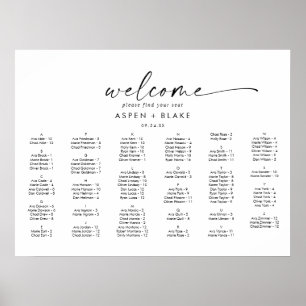 Moderner, horizontaler Alphabetisierungsplan Poster