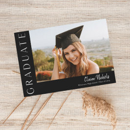 Moderner Horizontaler Foto Abschluss Einladung