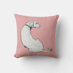 Moderner Hund Labrador Art Blush Pink Kissen
