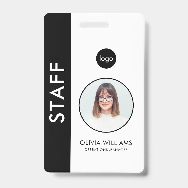 Moderner ID-Mitarbeiter Ausweis (Vorderseite)