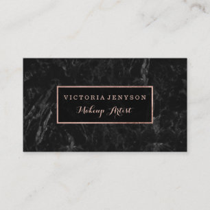 Moderner Imitat-Rosengoldrahmenmarmor Visitenkarte