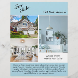 Moderner Immobilien-Exposé 2-seitiger Flyer