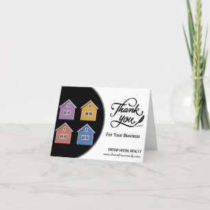 Moderner Immobilienmakler Dankeskarte