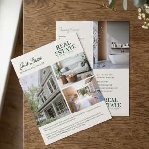 Moderner Immobilienmakler für Green Real Estate Flyer