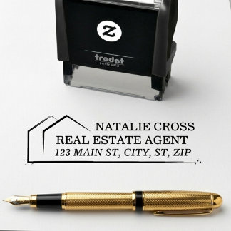 Moderner Immobilienmakler Promotionaler Realtor Permastempel