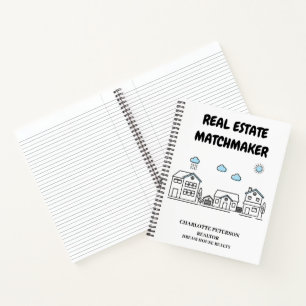 Moderner Immobilienmakler Realtor Notizbuch