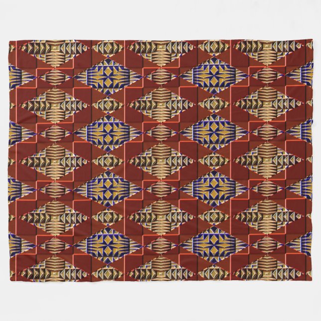 Moderner Indianer 16 Fleecedecke (Vorderseite (Horizontal))