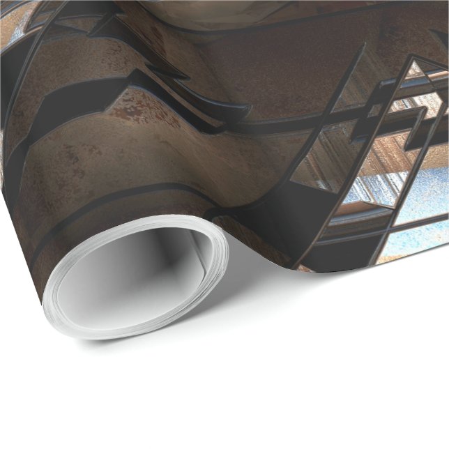 Moderner Indianer 35 Geschenkpapier (Rolleneckpunkt)