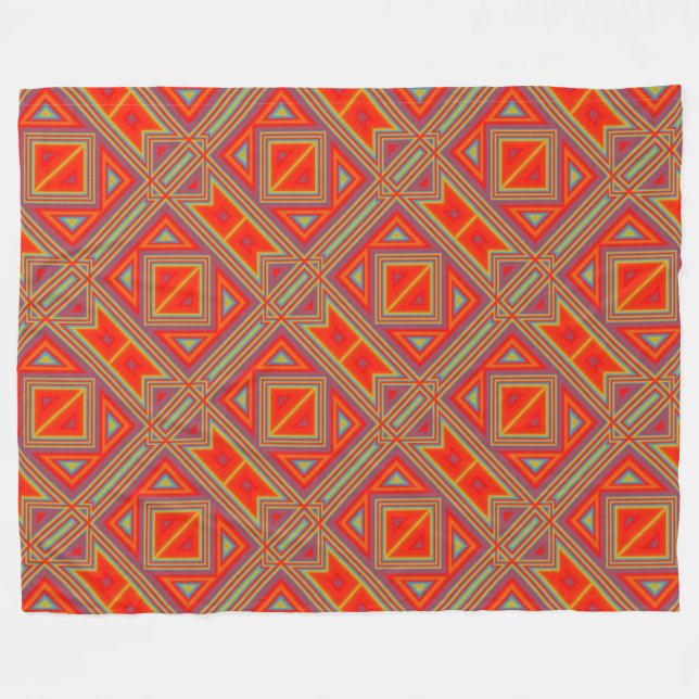 Moderner Indianerstaat 22 Fleecedecke (Vorderseite (Horizontal))